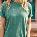  Custom State Embroidered Comfort Colors Tee, Personalized State Name Shirt, Home State Gift, State Pride Apparel, Casual Outfit, Gift for Her