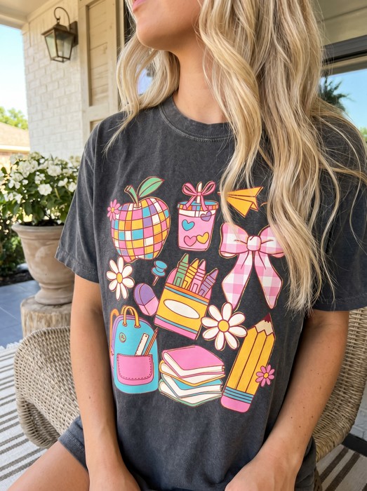 Back to School Teacher Comfort Colors Tee, Teacher Graphic Shirt, First Day of School Outfit, Teacher Gift, Elementary Teacher Shirt, Classroom Tee, Teacher Apparel