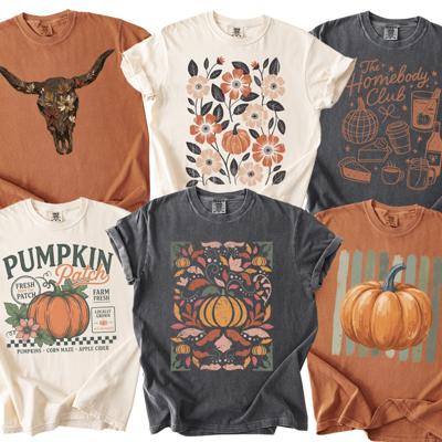 Fall Comfort Colors Graphic Tee, Pumpkin Shirt, Western Floral Tee, Homebody Fall Shirt, Autumn Graphic Tee, Cozy Fall Outfit, Thanksgiving Shirt, Cottagecore Tee