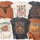  Fall Comfort Colors Graphic Tee, Pumpkin Shirt, Western Floral Tee, Homebody Fall Shirt, Autumn Graphic Tee, Cozy Fall Outfit, Thanksgiving Shirt, Cottagecore Tee