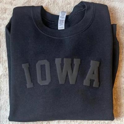 Custom Embossed Sweatshirt, City State or Area Code Name Sweatshirt, Custom School Sweatshirt Mascot Team Name Monotone Sweater
