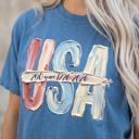  USA 250 Years 1776-2026 Faux Paint Texture Graphic Tee, America 250th Anniversary Shirt, 4th of July Outfit for Women, Patriotic Summer Tee, USA Comfort Colors Shirt