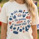  The Summer USA Turned 250 Graphic Tee, America 250th Anniversary Shirt, 4th of July Outfit for Women, Patriotic Summer Tee, USA Comfort Colors Shirt, Patriotic Gift for Her