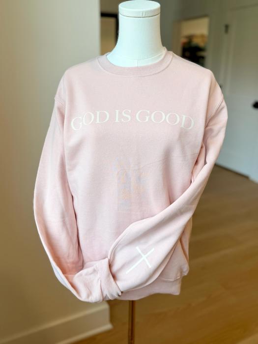 God Is Good Sweatshirt, Christian Sweatshirt Gift, Faith Based Crewneck, Christian Apparel Oversized Adult Unisex Jesus, Gift for Her