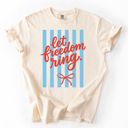  Let Freedom Ring Stripe Graphic Tee, 4th of July Shirt for Women, Patriotic Shirt Women, Fourth of July Outfit, America Graphic Tee, Cute Patriotic Shirt, USA Summer Tee