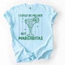  I Could Be Meaner But Margaritas Striped Graphic Tee, Funny Margarita Shirt for Women, Girls Trip Tee, Summer Drinking Shirt, Cute Vacation Outfit, Gift Idea, Women's Clothing