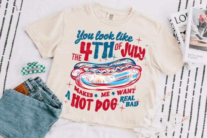 4th of July Patriotic Flag Shirts for Women, You Look like the 4th Of July All-American Comfort Colors Tee, Red, White & Cute, Freedom Looks Good on You Graphic Tee