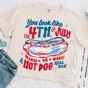  4th of July Patriotic Flag Shirts for Women, You Look like the 4th Of July All-American Comfort Colors Tee, Red, White & Cute, Freedom Looks Good on You Graphic Tee