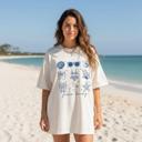  Feelin' Beachy Blue Text Comfort Colors Graphic Tee – Trendy Blue Beach Shirt for Women, Cute Summer Tee for Vacation Vibes