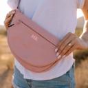  Personalized Classic Style Embroidered Nylon Belt Bag Custom Initials Crossbody Purse Waterproof Lightweight Sling Bag Gift for Women Travel Everyday Bag