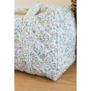  Embroidered Blue Mini Duffle Bag, Monogrammed Blue Quilted Tote Bag Floral, Bridesmaid Gift, Bridal Party Bag, Overnight Bag with Zipper, Gift for Her