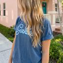  Personalized Name Blue Script Comfort Colors Tee, Custom Retro Shirt, Gift For Her, Custom Apparel, Vintage Name Tee, Personalized Graphic Shirt, Casual Outfit