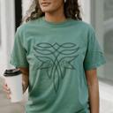  Boot Stitch Western Tee, Comfort Colors Crewneck T-Shirts for Women, Graphic Tee Cotton Tee