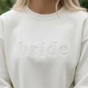  Embroidered Floral Bride Sweatshirt Crewneck with Bow, Bridal Shower Gifts, Engagement Gift, Honeymoon Sweater