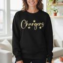  Custom Puff Print Team Name Sweatshirt, Gold Star Embossed Mascot Sweatshirt, Custom School Mascot Sweatshirt, Gift Idea Metallic Puff Print