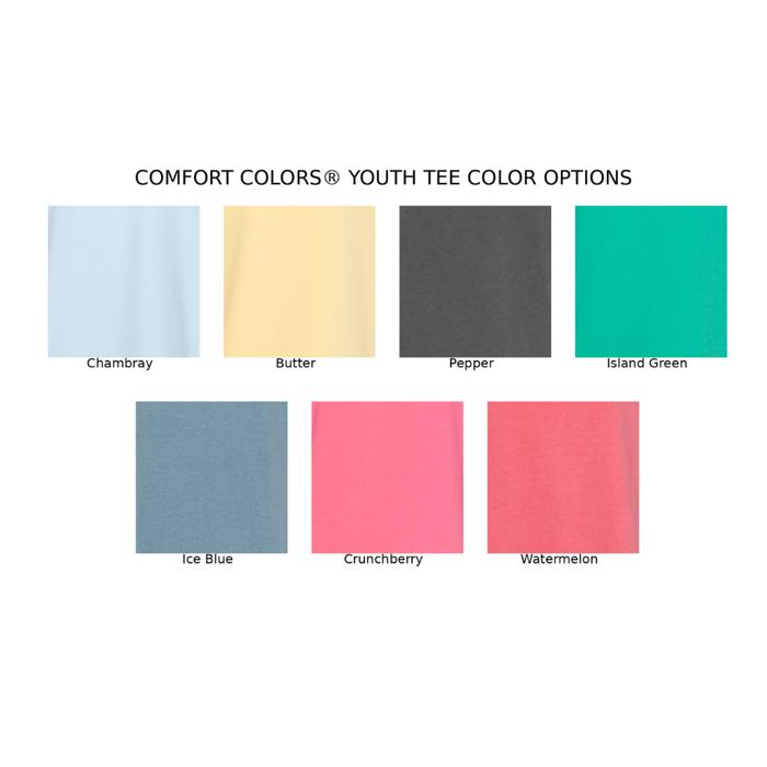 Kid Personalized Puff Print Comfort Colors Tee Toddler & Youth