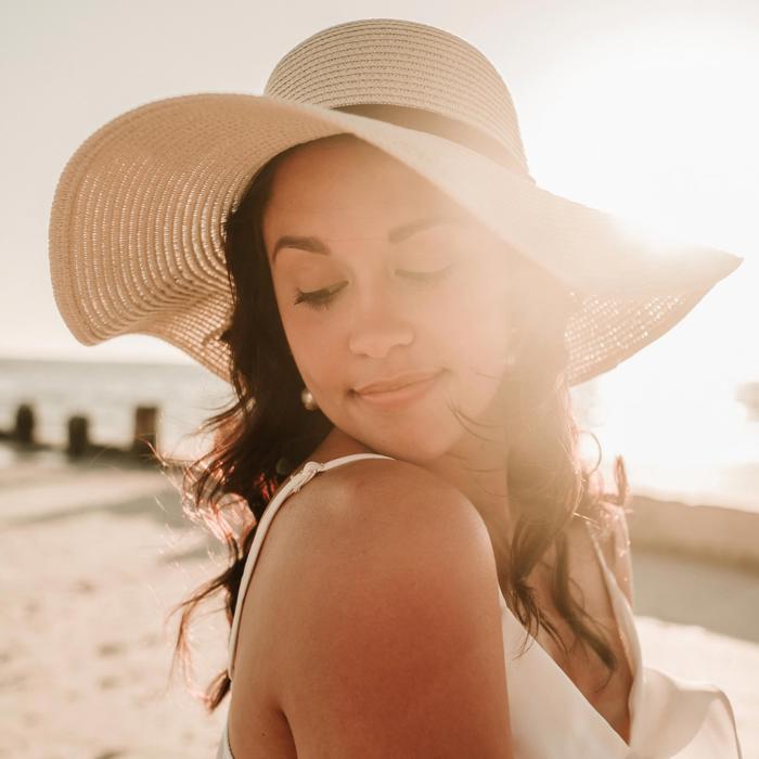 Embroidered Floppy Sun Hat for Honeymoon Gift, Monogrammed Bachelorette Party Personalized Gift, Bridesmaid Gift Custom Beach Hat