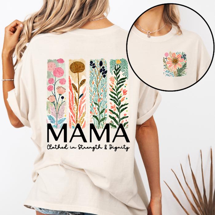 Mama Clothed in Strength and Dignity Comfort Colors Tee – Proverbs 31 Christian Mom Shirt, Inspirational Motherhood Graphic Tee