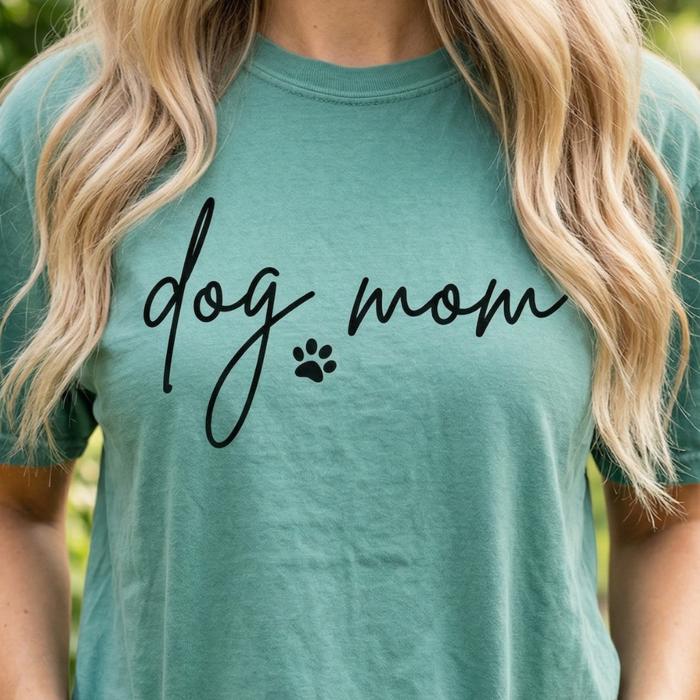 Dog Mom Comfort Colors Graphic Tee, Cute Dog Lover Shirt, Pet Mom T-Shirt, Casual Everyday Tee for Furmoms, Dog Mama Gift for Women
