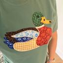  Duck Faux Texture Patchwork Shirt, Mallard Duck Graphic Tee, Cottagecore Shirt, Country Aesthetic Quilted Style, Farm Animal Top, Gift for Nature Lovers
