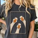  Three Goose Window Comfort Colors Tee, Vintage Goose Illustration Tee, Whimsical Farmhouse Animal Shirt, Cozy Cottagecore Top, Cute Bird Lover Tee, Country Inspired Graphic Shirt, Rustic Everyday Tee