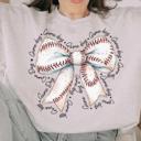  Baseball Bow Sweatshirt – Cozy and Stylish Game Day Apparel for Women