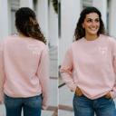  Jesus Has My Back Sweatshirt, Heart Cross Christian Sweatshirt, Faith Pink Crewneck, Christian Graphic Sweatshirt for Women