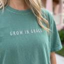  Grow in Grace Embroidered Comfort Colors Tee, Christian Embroidered Shirt, Faith Based Apparel, Minimalist Christian Tee, Religious Gift for Women, Inspirational Faith Shirt, Christian Clothing