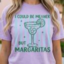 I Could Be Meaner But Margaritas Striped Graphic Tee, Funny Margarita Shirt for Women, Girls Trip Tee, Summer Drinking Shirt, Cute Vacation Outfit, Gift Idea, Women's Clothing