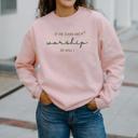  Embroidered If the Stars Are Made to Worship So Will I Sweatshirt, Christian Crewneck, Faith Based Worship Sweater, Inspirational Bible Verse Sweatshirt