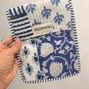  Floral Patchwork Quilted Kindle Sleeve, Padded iPad Mini Case, Cotton Storage Pouch, Magnetic Closure E Reader Cover, Travel Organizer, Small Tech Accessory Bag