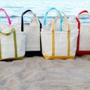  Personalized Medium Tote Bag, Medium Monogram Tote Bag, Canvas Tote, Bridesmaid Gift, Embroidered Classic Medium Tote, Teacher Bag, Bachelorette Party Beach Bag