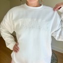  Embroidered Bride Sweatshirt Crewneck, Personalized with Name and Wedding Date on Sleeve Sweater, Bridal Shower Gifts, Engagement Gift