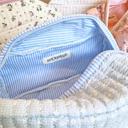  Embroidered Makeup Bag, Quilted Cosmetic Bag Pouch, Personalized Gift, Custom Make Up Bag, Baby Toiletry Bag Diaper Bag