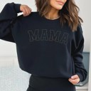  Mama Outline Sweatshirt, Mother's Day Crewneck, Mothers Day Gift for New Mom, Mom Life Sweater, First Mothers Day Gift for Her