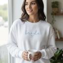  Embroidered Bride Sweatshirt Crewneck with Bow, Sweater, Bridal Shower Gifts, Engagement Gift