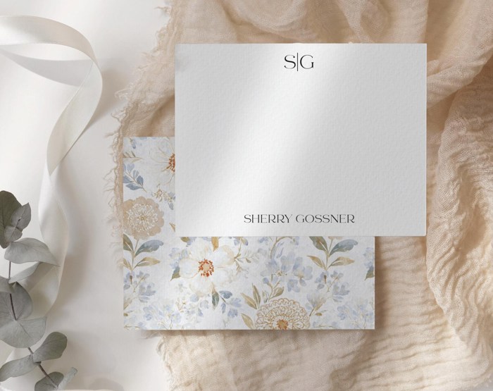 Personalized Couples Stationery Set, Floral Custom Notecards with Names, Wedding Stationery Gift, Thank You Note Cards Set