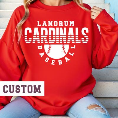 Custom Team Name Baseball Sweatshirt Women’s Graphic Pullover, Game Day, Sports Mom, Cozy Fan Apparel