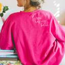  Jesus Has My Back Sweatshirt, Heart Cross Christian Sweatshirt, Faith Pink Crewneck, Christian Graphic Sweatshirt for Women