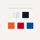  Custom Puff Monochrome Script Style Sweatshirt | School Mascot, City, State, or Area Code