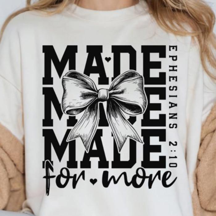 Made for More Ribbon Christian Comfort Colors Tee – Inspirational Faith-Based Shirt for Women, Empowering Religious Graphic Tee