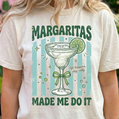 Margaritas Made Me Do It Shirt, Girls Trip Tee, Funny Tequila Gift for Her, Margarita Graphic Shirt, Bachelorette Shirt, Funny Saying Shirt