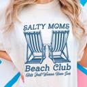  Salty Moms Beach Club Comfort Colors Graphic Tee, Beach Shirt for Women, Funny Mom Beach Tee, Summer Vacation Shirt, Beach Trip Outfit, Cute Beach Tee, Gift for Mother's Day