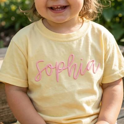 Kid Personalized Puff Print Comfort Colors Tee Toddler & Youth