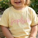  Kid Personalized Puff Print Comfort Colors Tee Toddler & Youth