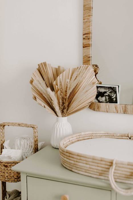 14” Dried Palm Tree Leaves Set, Natural Leaf Decor, Preserved Palm Spear Bundle, Boho Tropical Wedding Decor, Hawaii Wedding Arrangement