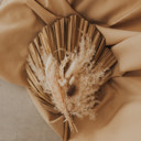  Gold Metallic Palm Frond Dried Glam Palm Leaf DIY Decoration Material Luxury Party Event Wedding Table Centerpieces Decor - 3PCs - 14”