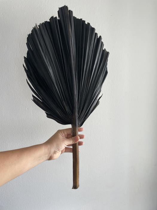 14” Decorative Palm Tree Leaf, Gothic Wedding Table Decor, Moody Home Decor Accents, Alt Black Vase Fillers, Diy Decoration Material