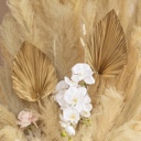  Gold Metallic Palm Frond Dried Glam Palm Leaf DIY Decoration Material Luxury Party Event Wedding Table Centerpieces Decor - 3PCs - 14”