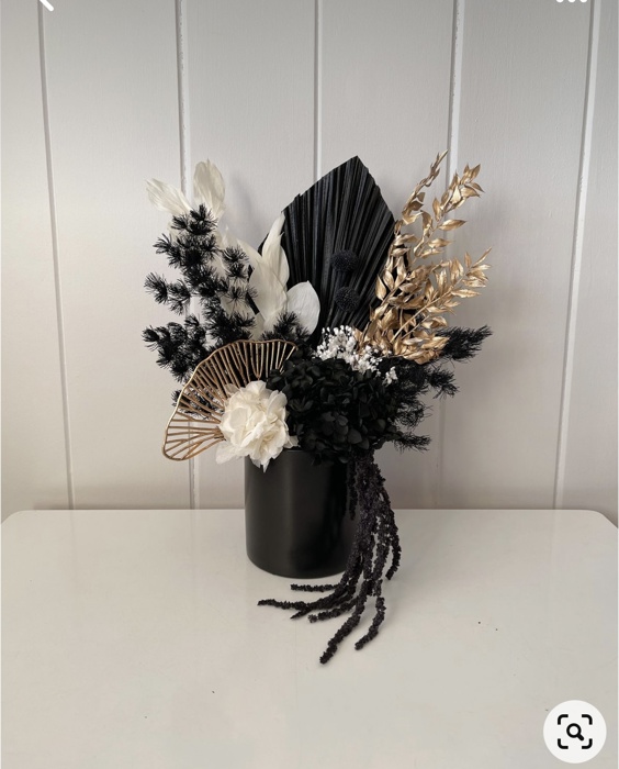 14” Decorative Palm Tree Leaf, Gothic Wedding Table Decor, Moody Home Decor Accents, Alt Black Vase Fillers, Diy Decoration Material
